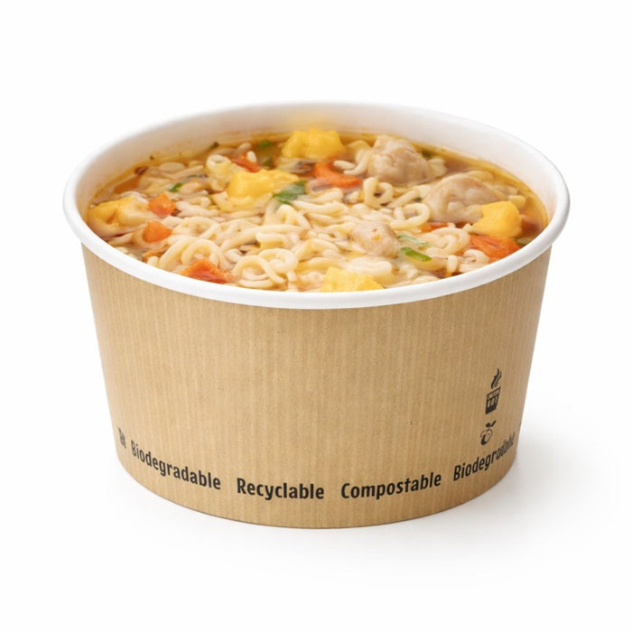 Tarrina para sopa CPLA diseño NATURE 450ml A80mm - 25Uds