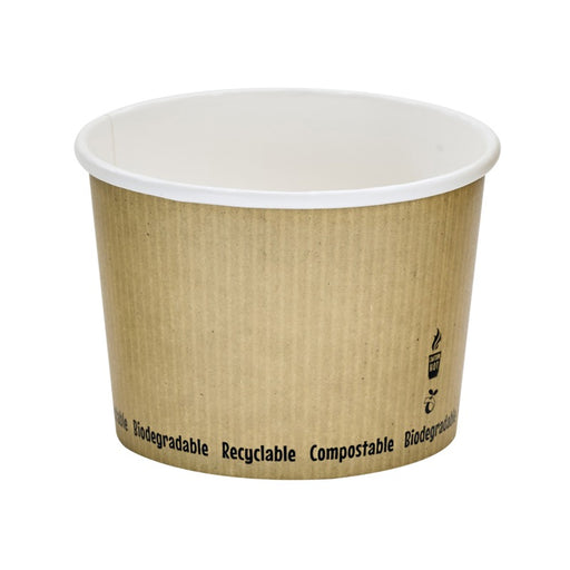 Tarrina para sopa CPLA diseño NATURE 450ml A80mm - 25Uds