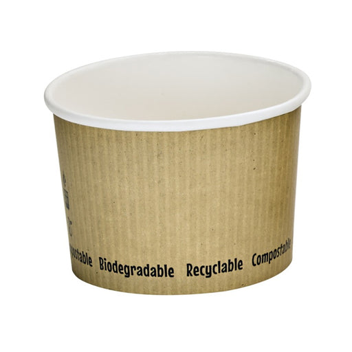 Tarrina para sopa CPLA diseño NATURE 230ml A62mm - 25Uds
