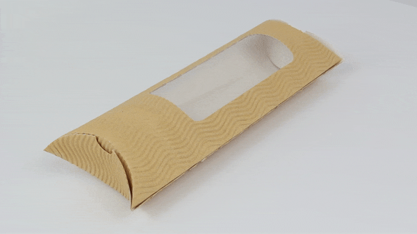 Caja rectangular de papel ondulado con ventana para sándwiches calientes 230x110mm A55mm - 25Uds