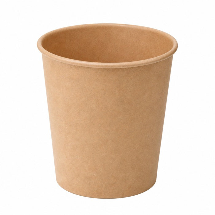 Tarrina de cartón kraft para caliente/frío 120ml Ø65mm A65mm - 50Uds