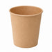 Tarrina de cartón kraft para caliente/frío 120ml Ø65mm A65mm - 50Uds
