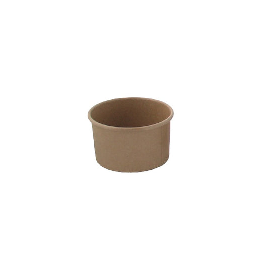 Tarrina de cartón kraft para caliente/frío 130ml Ø79mm A44mm - 50Uds