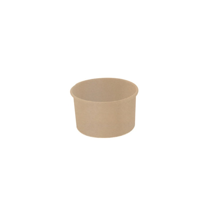 Tarrina de cartón kraft para caliente/frío 200ml Ø90mm A48mm - 50Uds