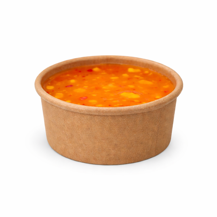 Tarrina de cartón kraft para caliente/frío 75ml Ø61mm A40mm - 50Uds