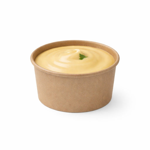 Tarrina de cartón kraft para caliente/frío 86ml Ø74mm A39mm - 50Uds