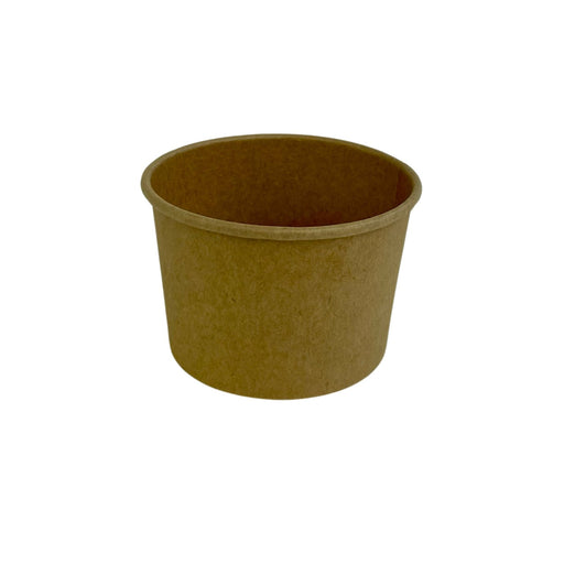 Tarrina de cartón kraft para caliente/frío 86ml Ø74mm A39mm - 50Uds