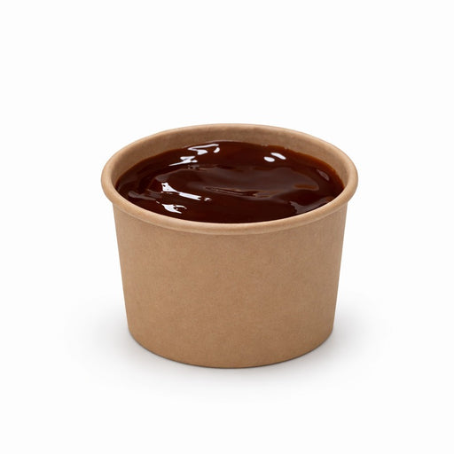 Tarrina de cartón kraft para caliente/frío 100ml Ø61mm A58mm - 50Uds