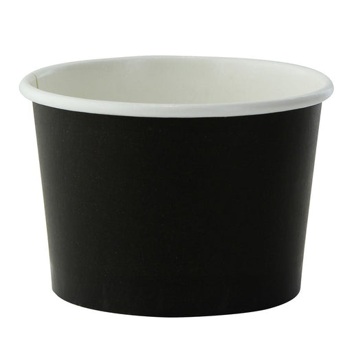 Tarrina de cartón negra para caliente/frío 130ml Ø74mm A49mm - 50Uds