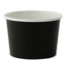 Tarrina de cartón negra para caliente/frío 130ml Ø74mm A49mm - 50Uds