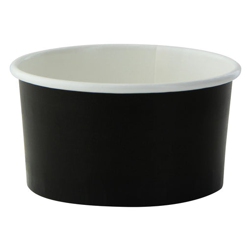 Tarrina de cartón negra para caliente/frío 130ml Ø79mm A44mm - 50Uds