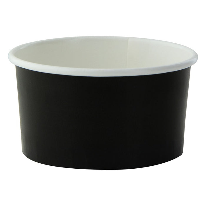 Tarrina de cartón negra para caliente/frío 130ml Ø79mm A44mm - 50Uds