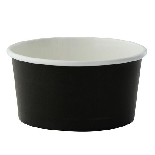 Tarrina de cartón negra para caliente/frío 200ml Ø90mm A48mm - 50Uds