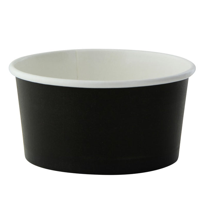 Tarrina de cartón negra para caliente/frío 200ml Ø90mm A48mm - 50Uds