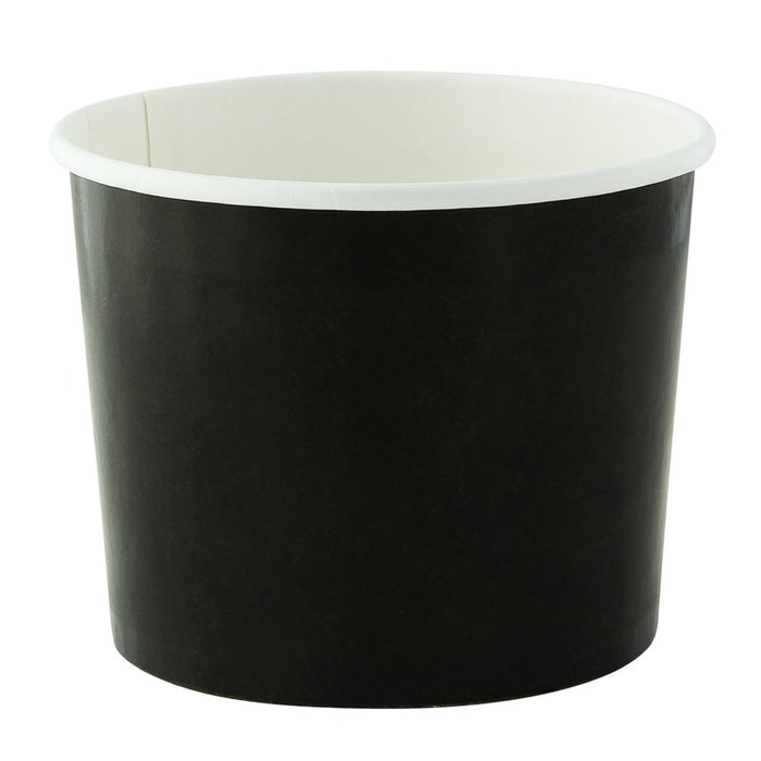 Tarrina de cartón negra para caliente/frío 320ml Ø90mm A70mm - 50Uds