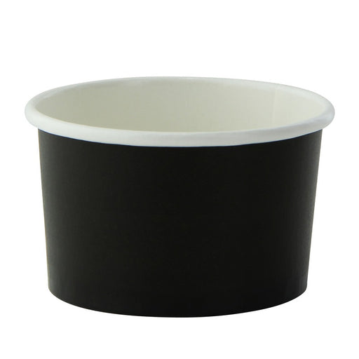 Tarrina de cartón negra para caliente/frío 60ml Ø62mm A35mm - 50Uds