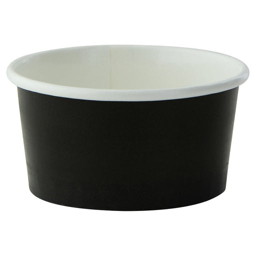 Tarrina de cartón negra para caliente/frío 86ml Ø74mm A39mm - 50Uds