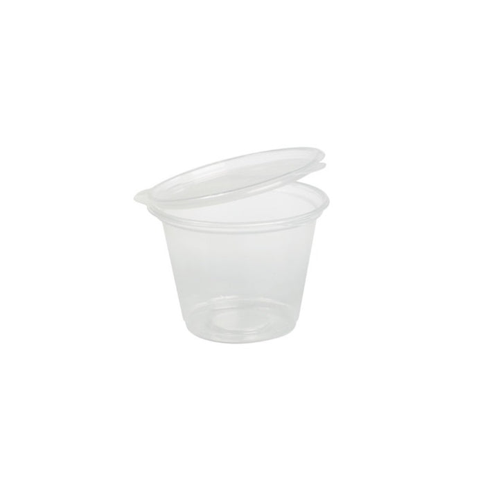 Salsera PP con tapa bisagra 70ml Ø65mm A47mm - 100Uds