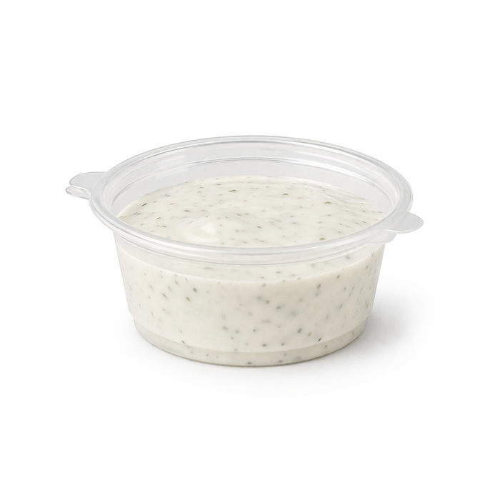 Salsera PP transparente con tapa 50ml Ø64mm A38mm - 100Uds