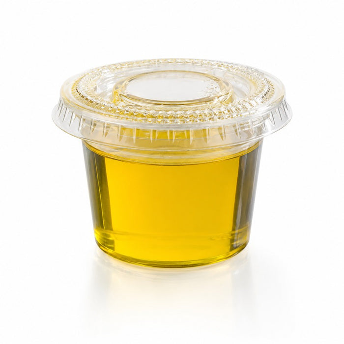 Tapa PET transparente plana Ø65mm - 100Uds