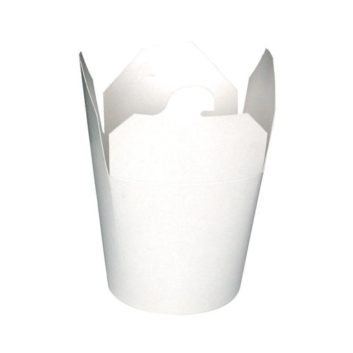 Caja redonda de cartón blanco con cierre de muesca 450ml Ø83mm A100mm - 50Uds