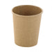 Tarrina caliente/frio en cartón kraft marrón sin plástico, Base agua 120ml A65mm - 50Uds