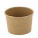 Tarrina caliente/frio en cartón kraft marrón sin plástico , Base agua 75ml A40mm - 50Uds
