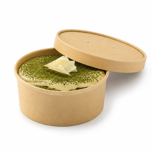 Tapa de cartón kraft marrón sin plástico Ø61mm - 50Uds