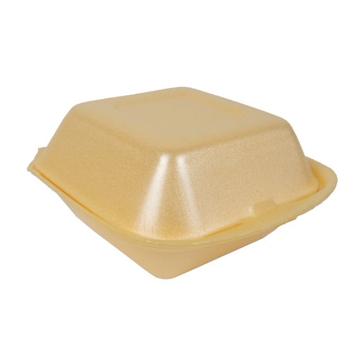 Caja amarilla para hamburguesa dobles 130x132mm A68mm - 125Uds