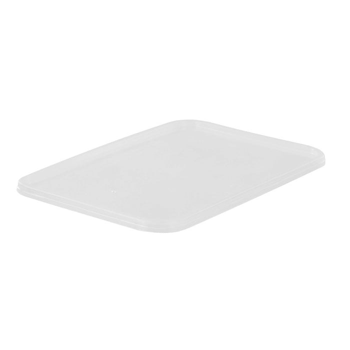 Tapa plana translúcida PP rectangular para 210APUREC750 173x120mm - 25Uds