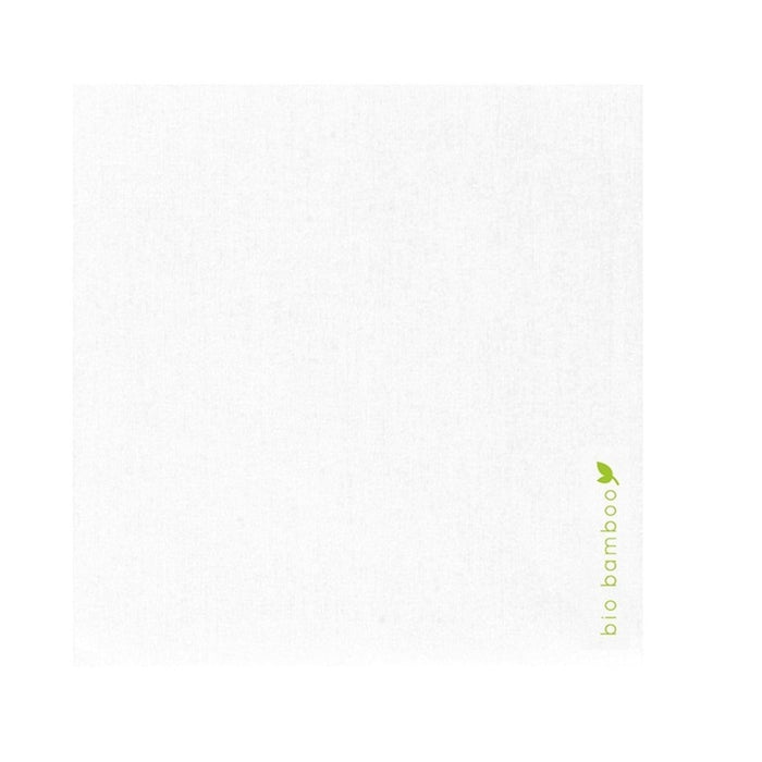 Servilleta de fibra de bambú blanca 250x250mm - 50Uds