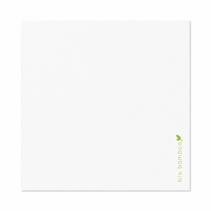Servilleta de fibra de bambú blanca 400x400mm - 50Uds