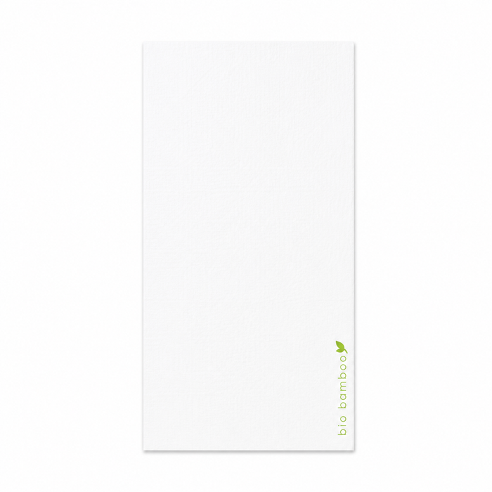 Servilleta-funda para cubiertos blanca de fibra de bambú 400x400mm - 50Uds