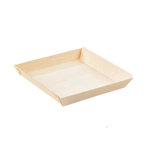 Bandeja de madera cuadrada Samouraï 132x131mm A19mm - 100Uds