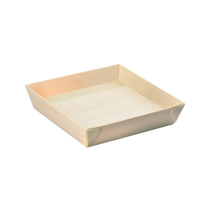 Bandeja de madera cuadrada Samouraï 171x170mm A37mm - 100Uds