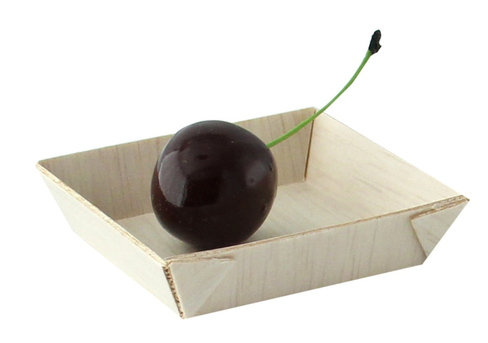 Bandeja de madera cuadrada Samouraï 60x60mm A15mm - 20Uds