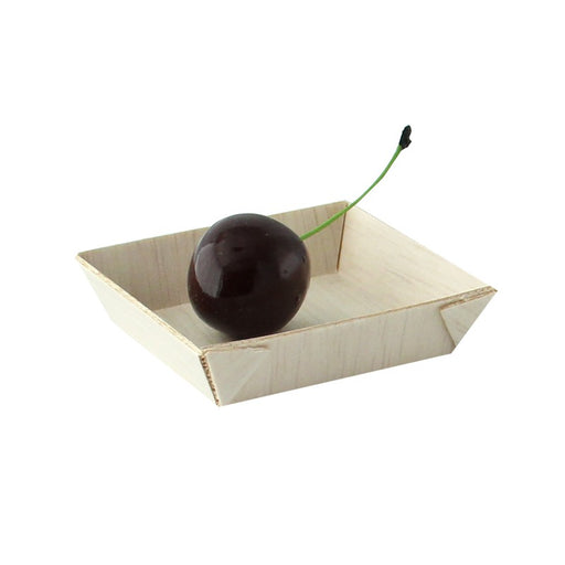 Bandeja de madera cuadrada Samouraï 60x60mm A15mm - 20Uds