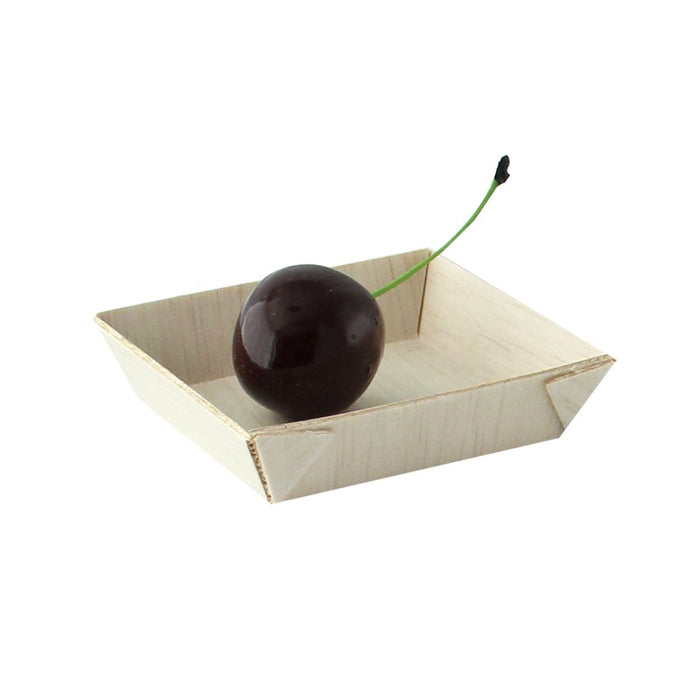 Bandeja de madera cuadrada Samouraï 60x60mm A15mm - 20Uds