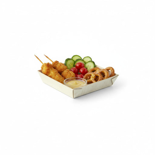 Bandeja de madera cuadrada Samouraï 70x70mm A15mm - 20Uds