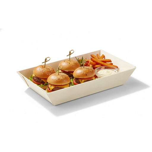 Bandeja de madera rectangular Samouraï 155x85mm A28mm - 100Uds