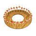 Soporte de bambú para pinchos con 40 agujeros 406x180mm A16mm - 3Uds