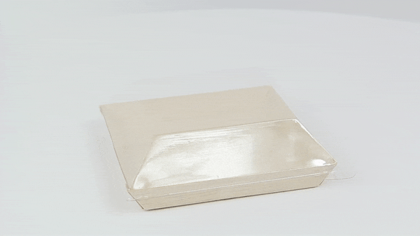 Tapa cúpula Samurai transparente PET para plato 130x130mm A20mm - 100Uds