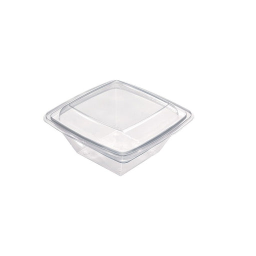 Ensaladera PET cuadrada transparente (sin Tapa) 1000ml 195x195mm A70mm - 100Uds