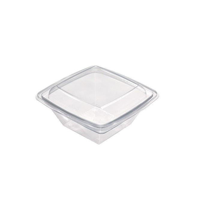Ensaladera PET cuadrada transparente (sin Tapa) 1000ml 195x195mm A70mm - 100Uds