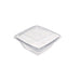 Ensaladera PET cuadrada transparente (sin Tapa) 1000ml 195x195mm A70mm - 100Uds