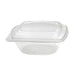 Combo Ensaladera PET + tapa transparente 1000ml 190x190mm A65mm - 25Uds