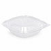 Combo Ensaladera PET cuadrada con Tapa 1000ml 190x190mm A75mm - 25Uds