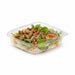Combo Ensaladera PET cuadrada con Tapa 750ml 190x190mm A65mm - 25Uds