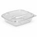 Combo Ensaladera PET cuadrada con Tapa 750ml 190x190mm A65mm - 25Uds