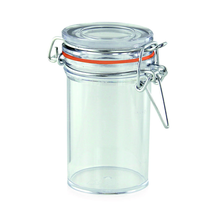 Mini tarro redondo transparente en PS 80ml Ø48mm A76mm - 12Uds